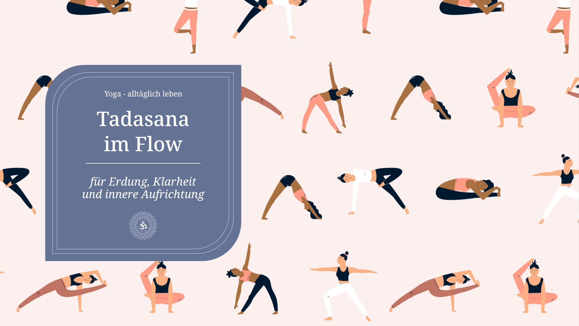 Tadasana im Flow - Muster/Vektor mit verschiedenen Yoga-Posen