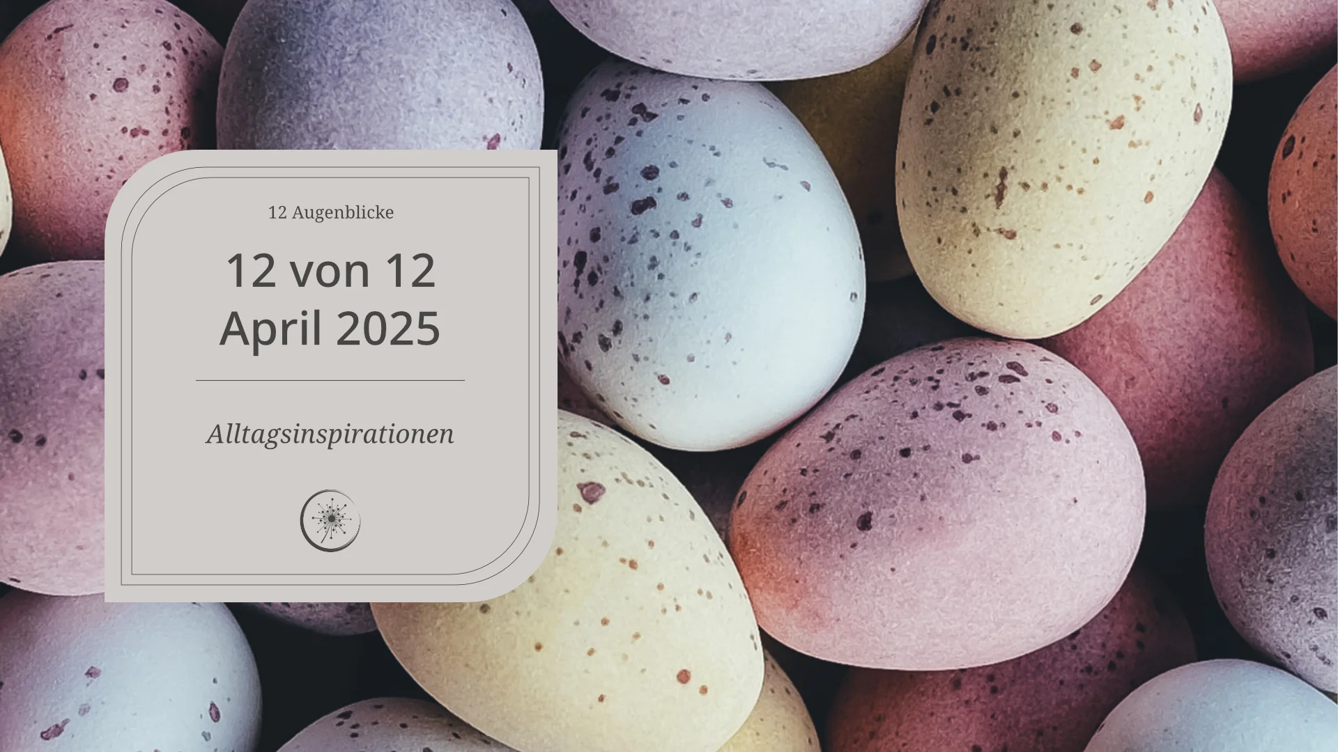 12 Alltagsmomente - ein Blick von oben auf gefärbte Ostereier