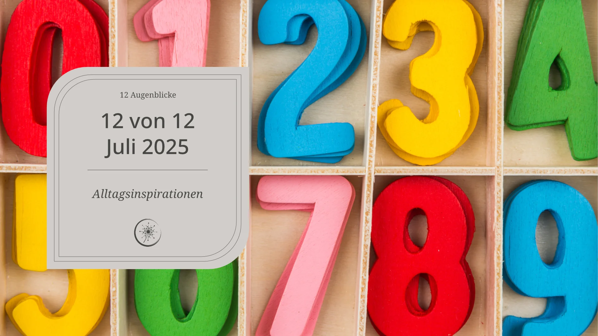 12 Alltagsmomente - Holzkasten mit Ziffern 1 bis 9