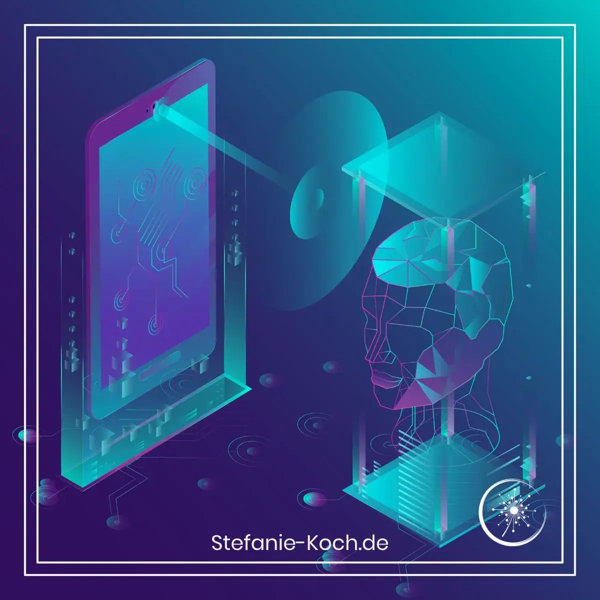 Die totale Transparenz - Isometrischer, abstrakter, technischer Hintergrund